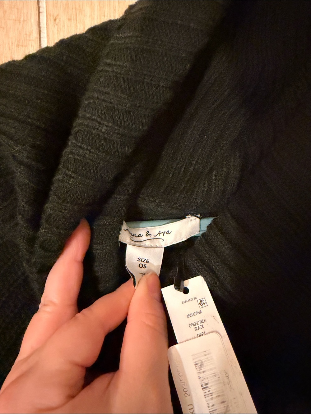 Anna & Ava Black Turtleneck Poncho Cape - Picture 3 of 3